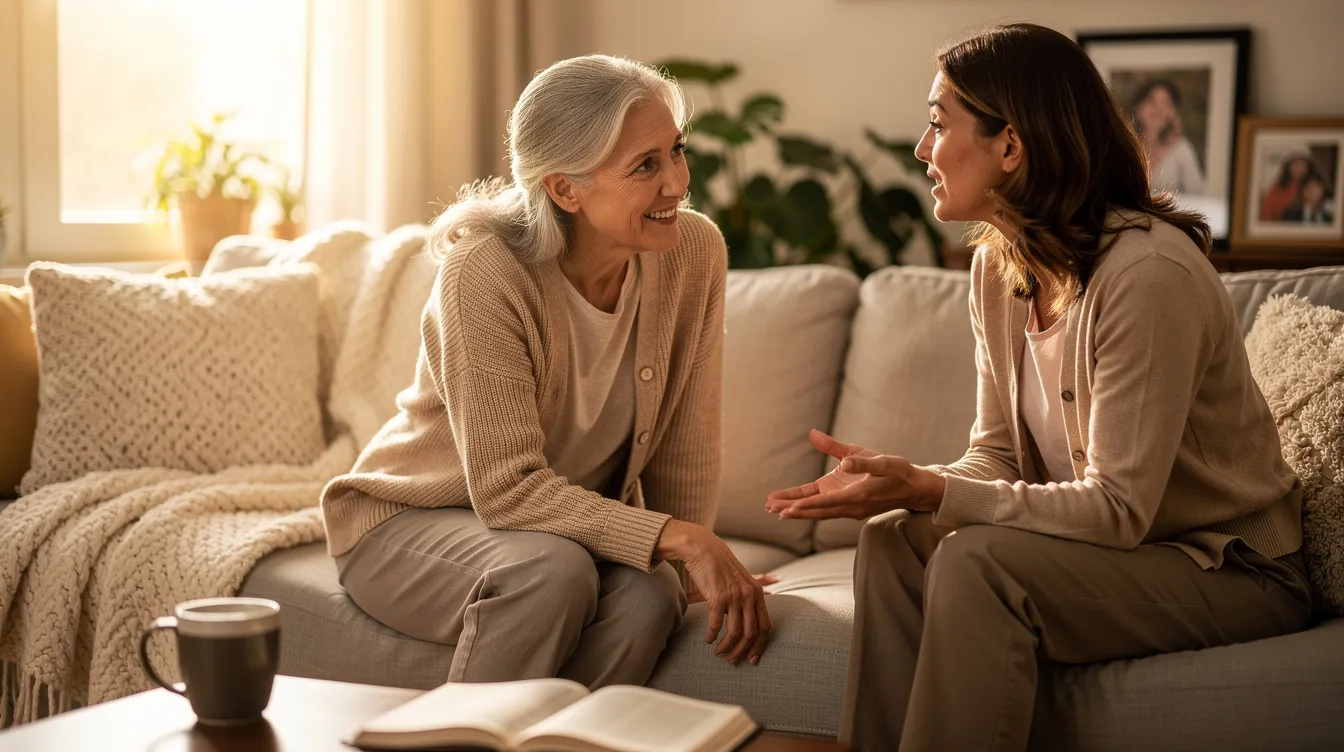 Family conversation at home